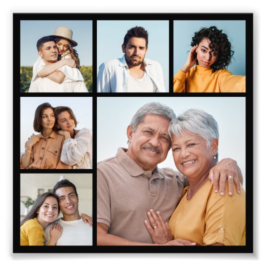 Creëer Your Ewn 6 Foto Collage Foto Uitbreiding Foto Afdruk (Voorkant)