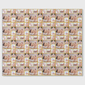 Creëer Your Ewn 6 Foto Collage Gold Glitter Cadeaupapier (Vlak)