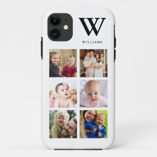 Creëer Your Ewn 6 Foto Collage Name Monogramed i Case-Mate iPhone Case