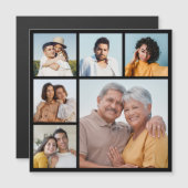 Creëer Your Ewn 6 Photo Collage Magnetic Kaart (Voorkant / Achterkant)