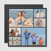 Creëer Your Ewn 6 Photo Collage Magnetic Kaart (Voorkant / Achterkant)