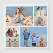 Creëer Your Ewn 6 Photo Collage Magnetic Kaart (Voorkant)