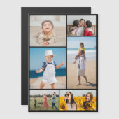 Creëer Your Ewn 6 Photo Collage Magnetic Kaart (Voorkant / Achterkant)