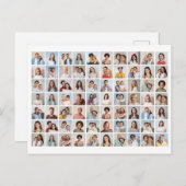 Creëer Your Ewn 70 Photo Collage Briefkaart (Voorkant / Achterkant)