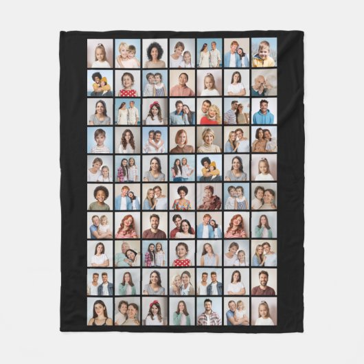 Creëer Your Ewn 70 Photo Collage Fleece Deken (Voorkant)