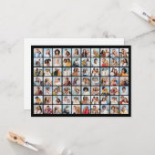 Creëer Your Ewn 70 Photo Collage Kaart (Voorkant / Achterkant in situ)