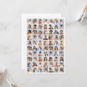 Creëer Your Ewn 70 Photo Collage Kaart (Voorkant / Achterkant in situ)