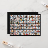 Creëer Your Ewn 70 Photo Collage Kaart (Voorkant / Achterkant in situ)