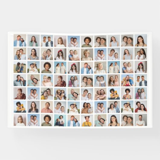 Creëer Your Ewn 70 Photo Collage Spandoek (Horizontaal)