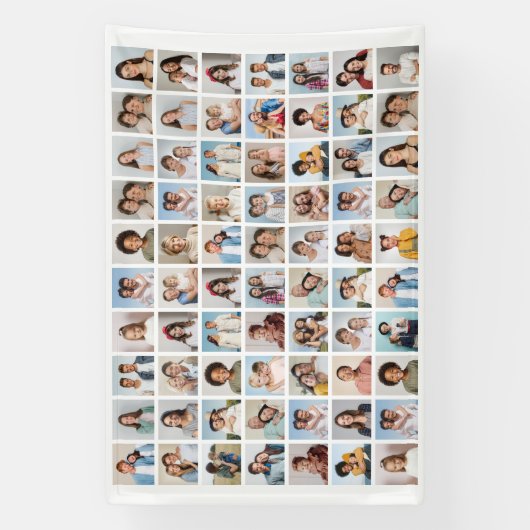 Creëer Your Ewn 70 Photo Collage Spandoek (Verticaal)