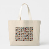 Creëer Your Ewn 80 Photo Collage Grote Tote Bag (Achterkant)