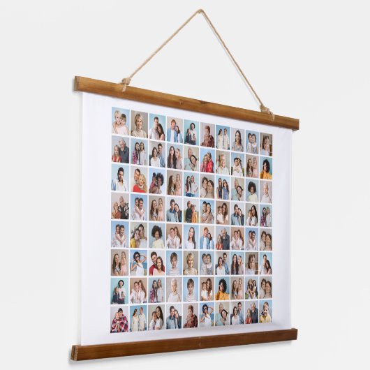 Creëer Your Ewn 80 Photo Collage Hangend Wandkleed (Gebogen)