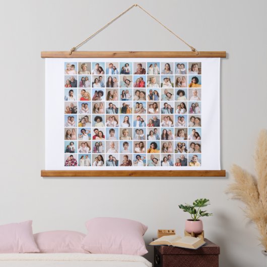 Creëer Your Ewn 80 Photo Collage Hangend Wandkleed (Slaapkamer)