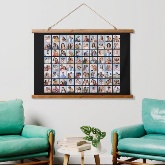 Creëer Your Ewn 80 Photo Collage Hangend Wandkleed (Woonkamer)
