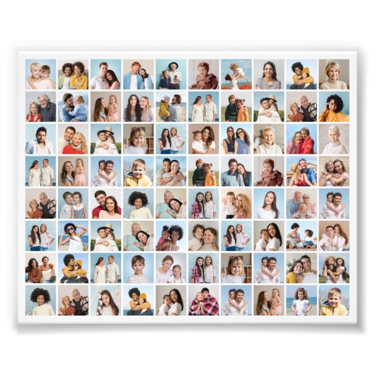 Creëer Your Ewn 80 Photo Collage Photo Enlargement Foto Afdruk (Voorkant)