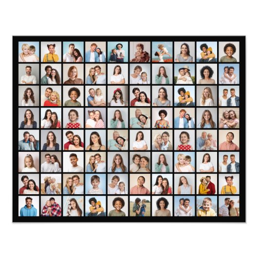 Creëer Your Ewn 80 Photo Collage Photo Enlargement Foto Afdruk (Voorkant)