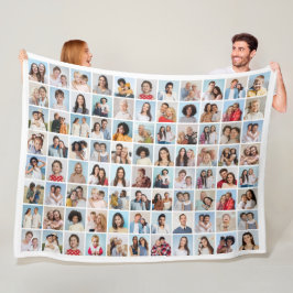 Creëer Your Ewn 88 Photo Collage Fleece Deken