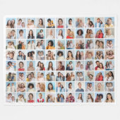 Creëer Your Ewn 88 Photo Collage Fleece Deken (Voorkant (Horizontaal))