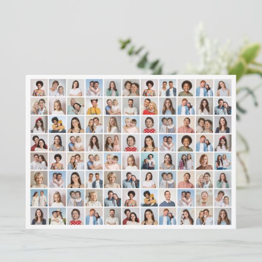 Creëer Your Ewn 88 Photo Collage Kaart (Staand voorkant)