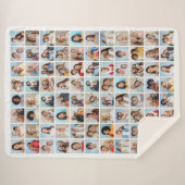 Creëer Your Ewn 88 Photo Collage Sherpa Deken (Voorkant (horizontaal))