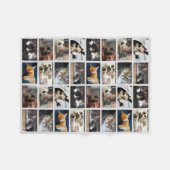 Creëer Your Ewn 8 Photo Collage op Gray Fleece Deken (Voorkant (Horizontaal))