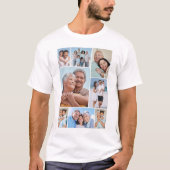 Creëer Your Ewn 8 Photo Collage Unisex T-shirt (Voorkant)