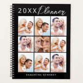 Creëer Your Ewn 9 Photo Collage 2023 Yarly Family Planner (Voorkant)
