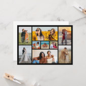 Creëer Your Ewn 9 Photo Collage Greep Kaart (Voorkant / Achterkant in situ)