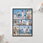Creëer Your Ewn 9 Photo Collage Greep Kaart (Voorkant / Achterkant in situ)
