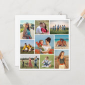 Creëer Your Ewn 9 Photo Collage Greep Kaart (Voorkant / Achterkant in situ)