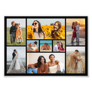 Creëer Your Ewn 9 Photo Collage Photo Enlargement Foto Afdruk