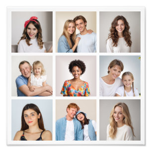 Creëer Your Ewn 9 Photo Collage Photo Enlargement Foto Afdruk