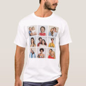 Creëer Your Ewn 9 Photo Collage Unisex T-shirt (Voorkant)