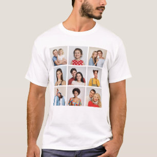 Creëer Your Ewn 9 Photo Collage Unisex T-shirt