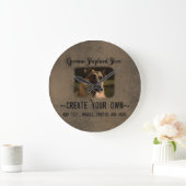 Creëer Your Ewn German Shepherd Photo Clock Grote Klok (Huis)