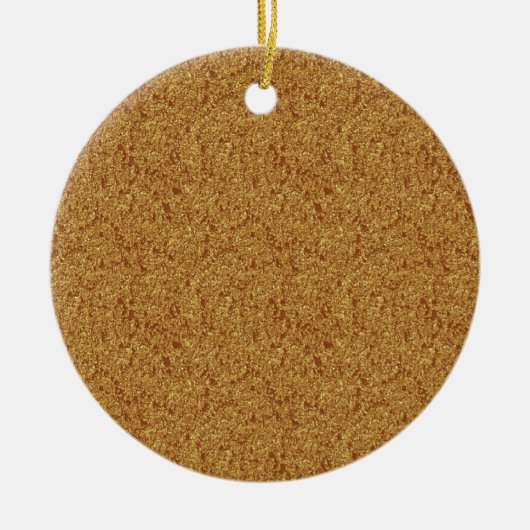Creëer Your Ewn Gold Glitter-kerstversiering Keramisch Ornament (Voorkant)
