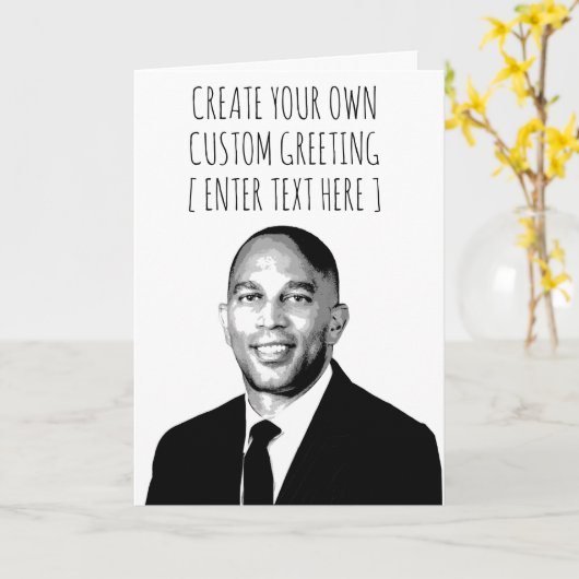 Creëer Your Ewn Hakeem Jeffries Card Kaart (Gele Bloem)