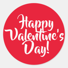 Creëer Your Ewn Happy Valentine's Day Red Ronde Sticker