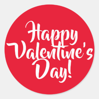Creëer Your Ewn Happy Valentine's Day Red Ronde Sticker
