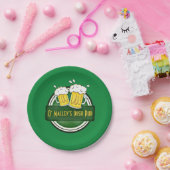 Creëer Your Ewn Irish Pub Logo Papieren Bordje (Feest)