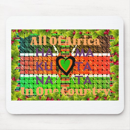 Creëer Your Ewn Kenya Hakuna Matata Muismat (Voorkant)