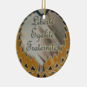 Creëer Your Ewn Liberty Equality Keramisch Ornament (Rechts)