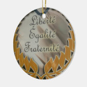 Creëer Your Ewn Liberty Equality Keramisch Ornament (Links)