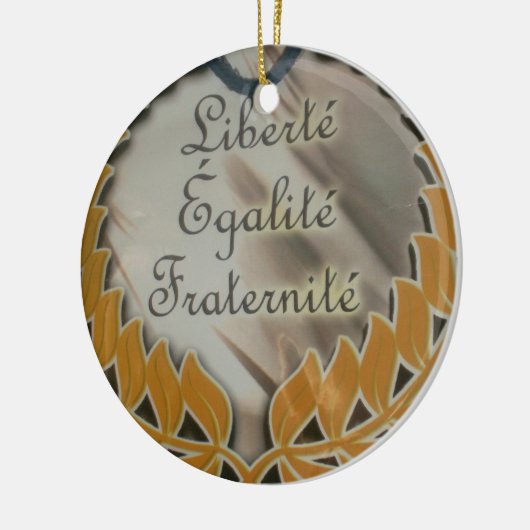 Creëer Your Ewn Liberty Equality Keramisch Ornament (Links)
