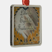 Creëer Your Ewn Liberty Equality Metalen Ornament (Rechts)