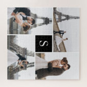 Creëer Your Ewn Monogrammed 4-fotocollage Legpuzzel (Horizontaal)