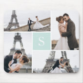 Creëer Your Ewn Monogrammed 4-fotocollage Muismat (Voorkant)