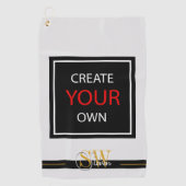 Creëer Your Ewn - monogrammed, merknaam / Aangepas Golfhanddoek (Voorkant)