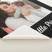 Creëer Your Ewn One Photo Personated Black Sherpa Deken (3/4)