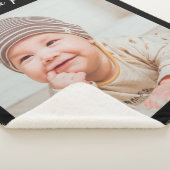 Creëer Your Ewn One Photo Personated Black Sherpa Deken (3/4)